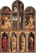Jan Van Eyck Closed view, back panels oil painting reproduction